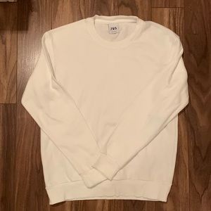 Mens Zara white crew neck
